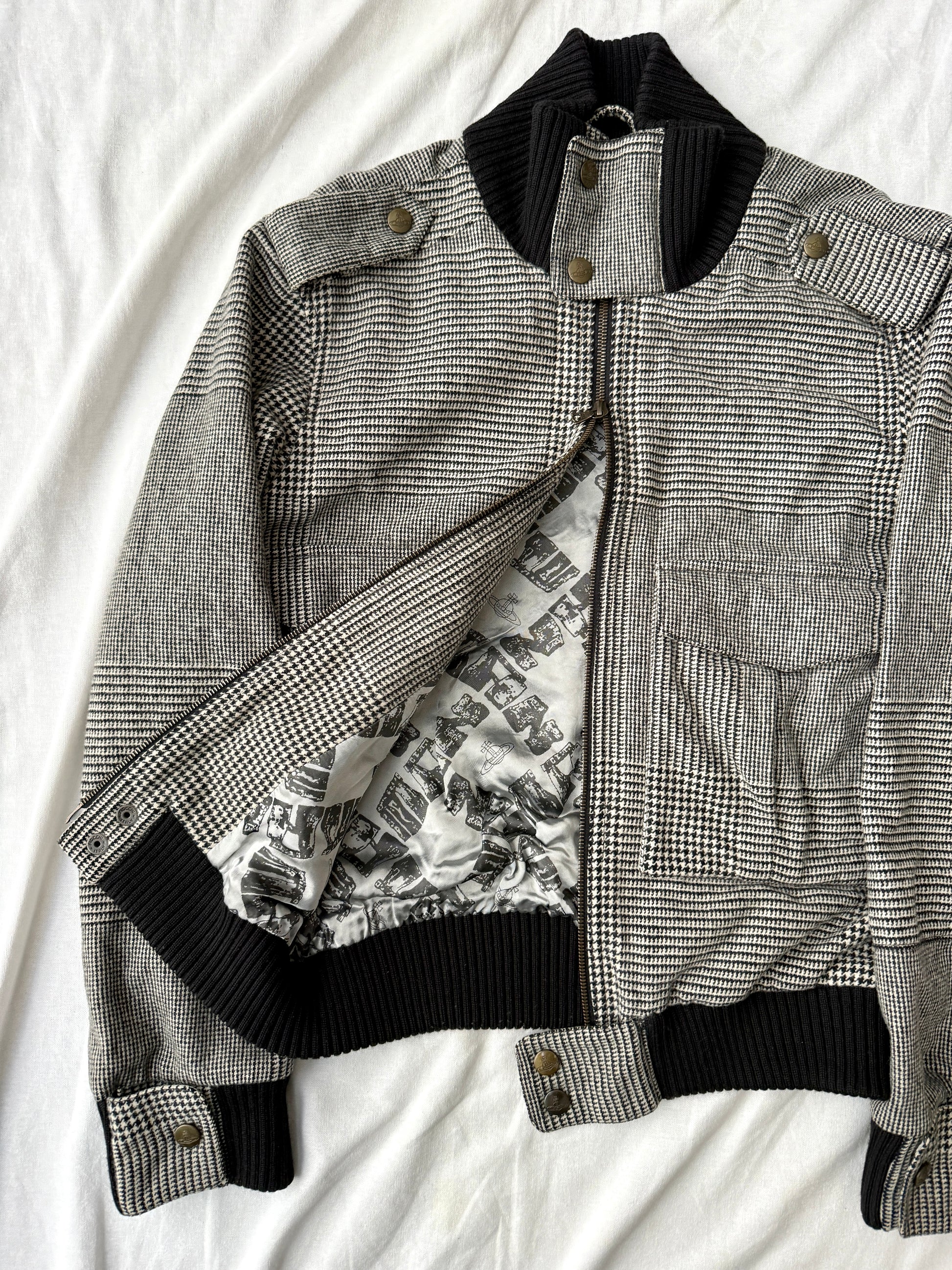 Vivienne Westwood MAN Houndstooth Wool Military Blouson