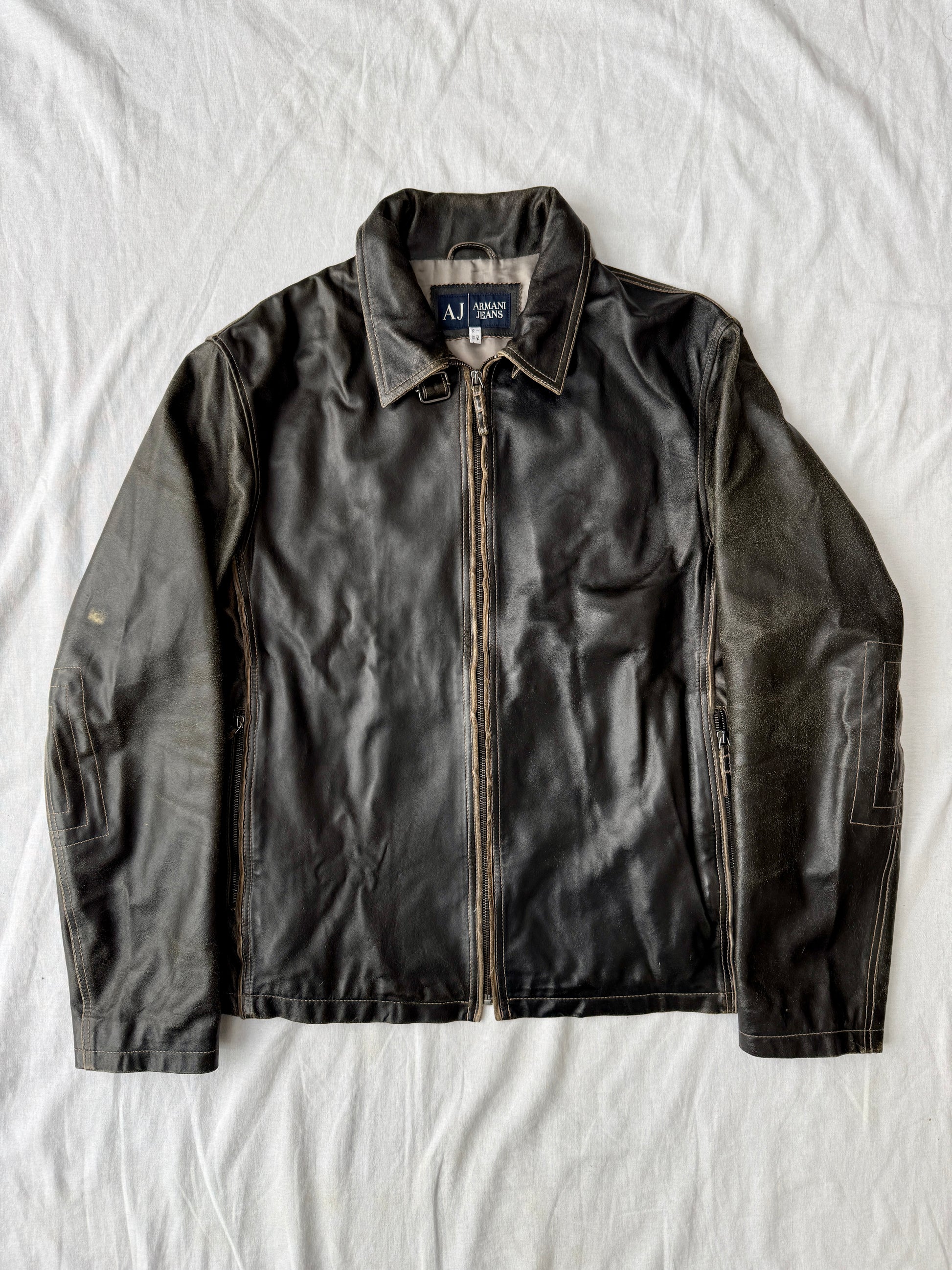 Armani Single Rider Leather Jacket