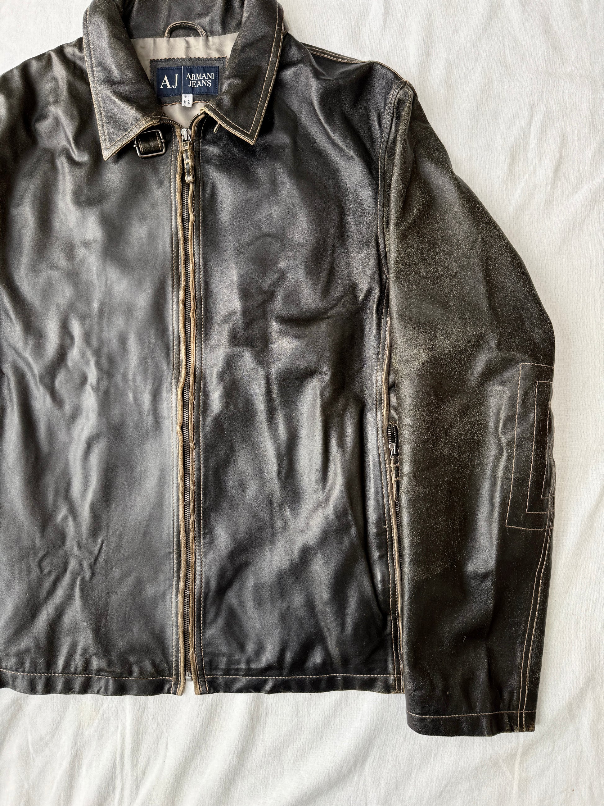 Armani Single Rider Leather Jacket