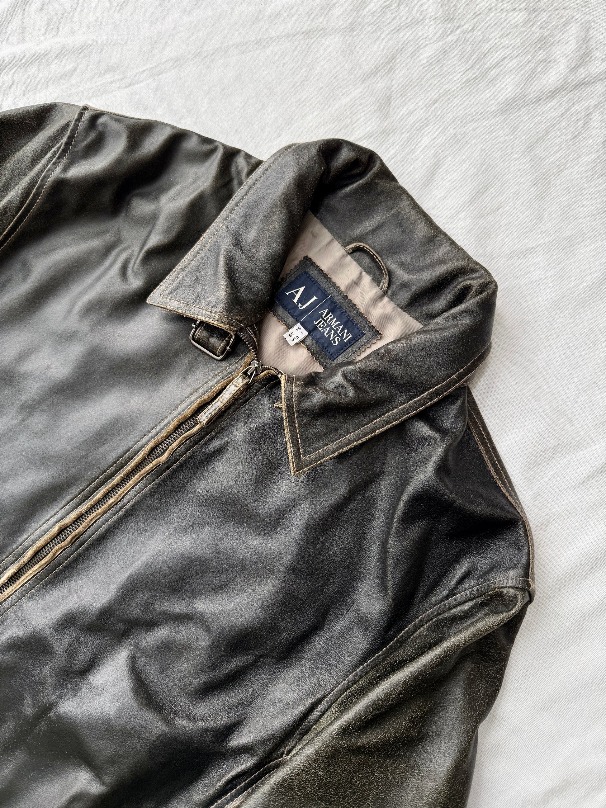 Armani Single Rider Leather Jacket