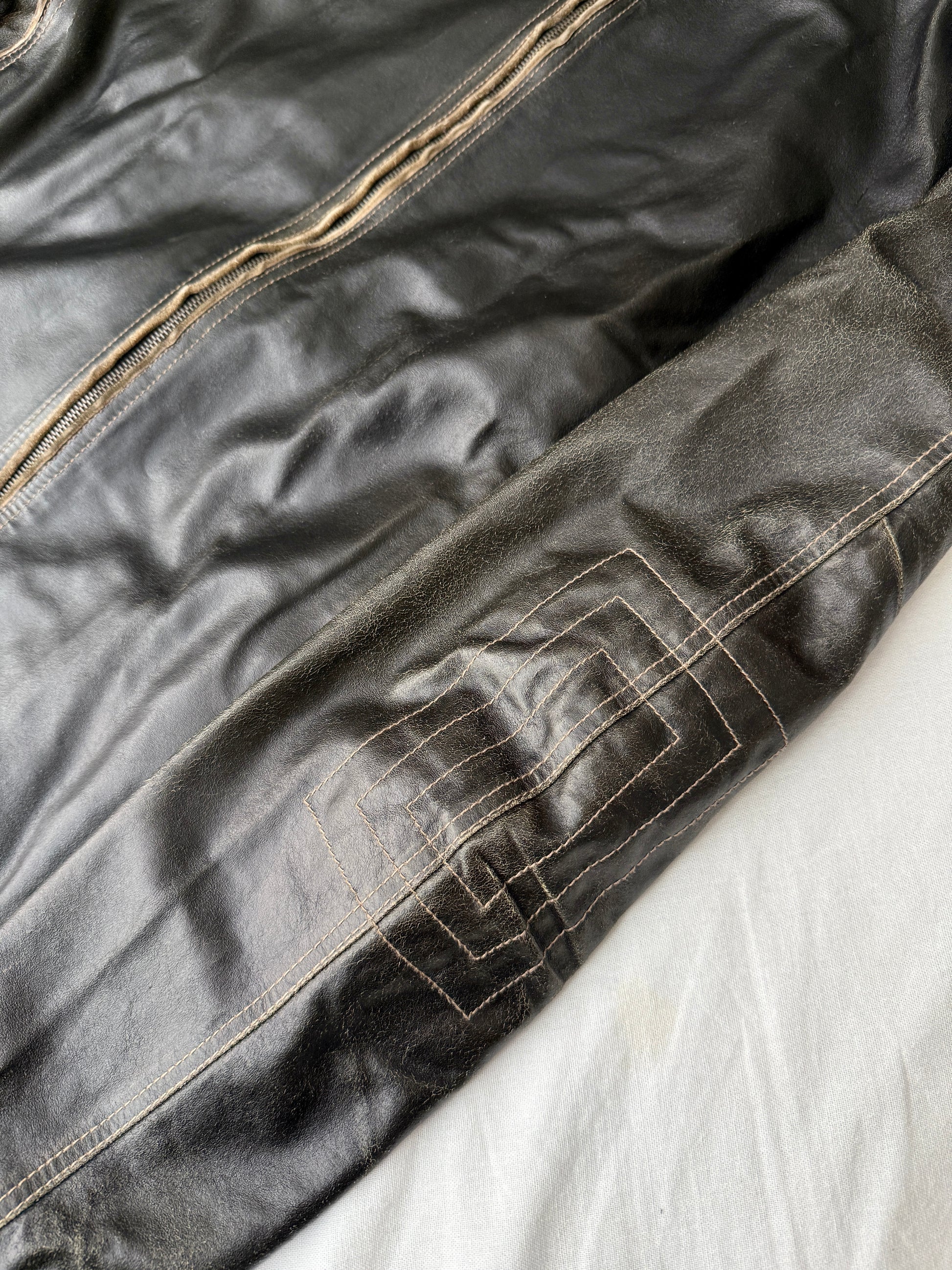 Armani Single Rider Leather Jacket