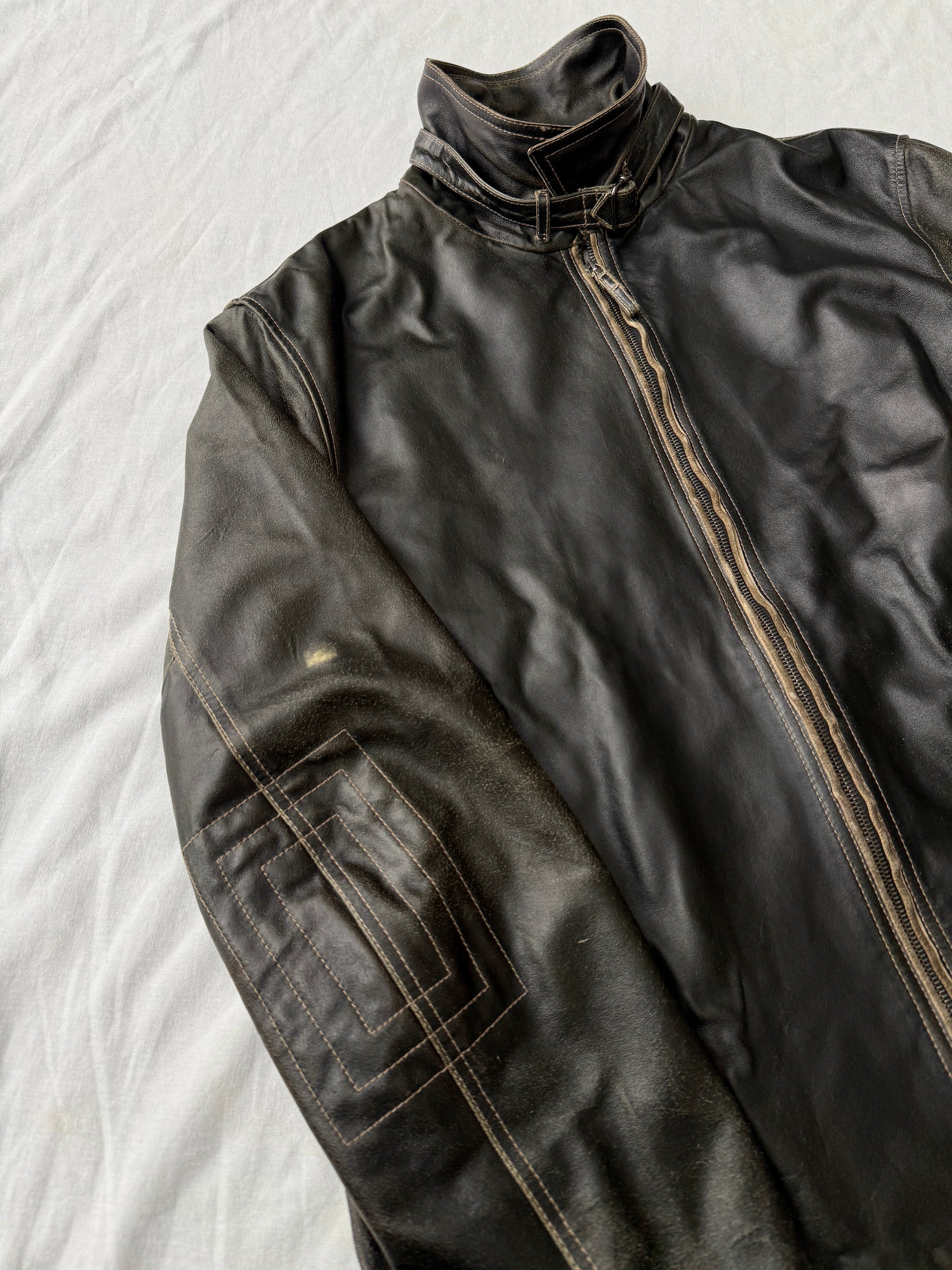 Armani Single Rider Leather Jacket
