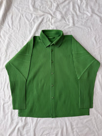 Homme Plisse Issey Miyake Buttoned Down Shirt - Parakeet Green