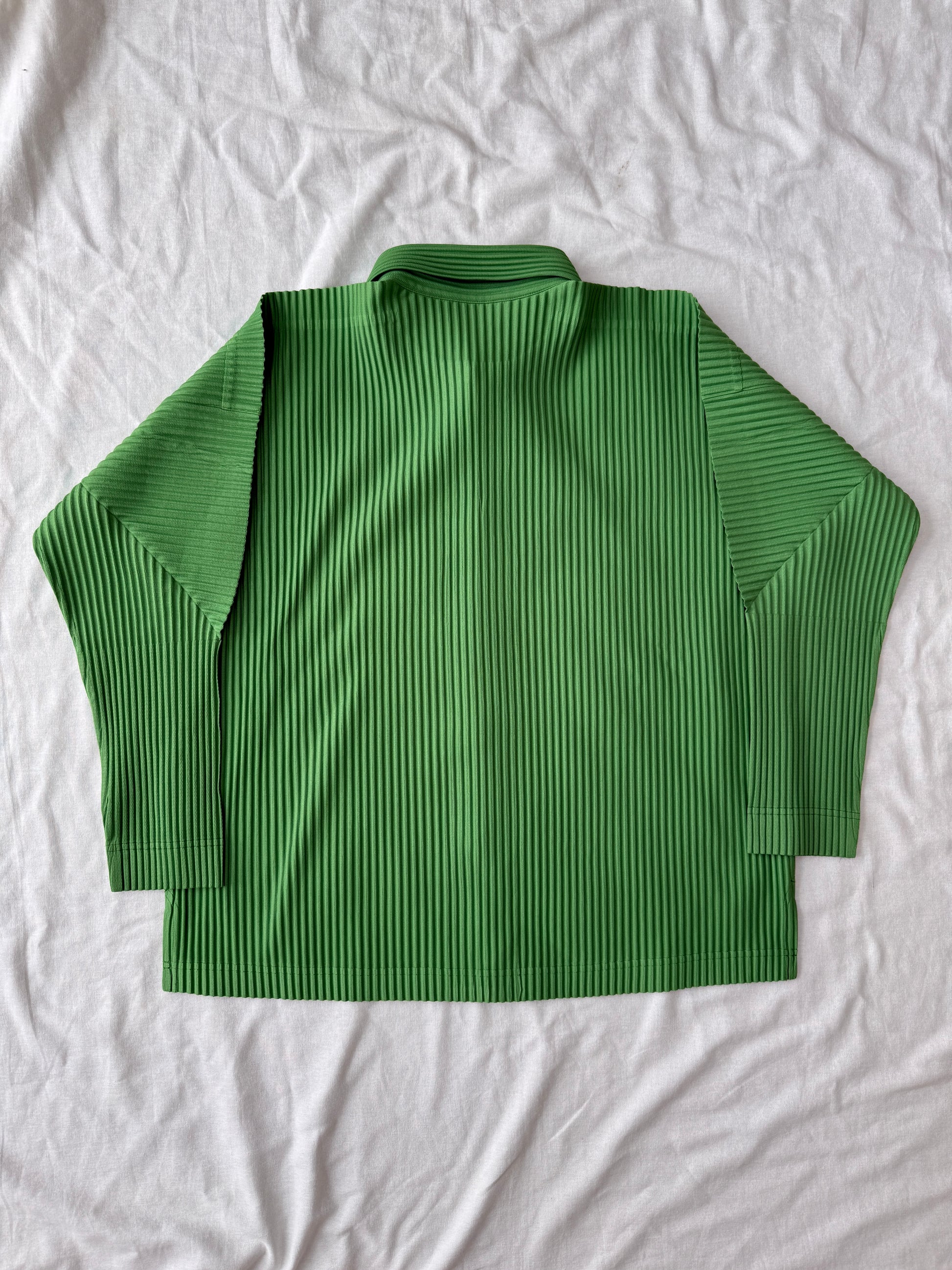 Homme Plisse Issey Miyake Buttoned Down Shirt - Parakeet Green