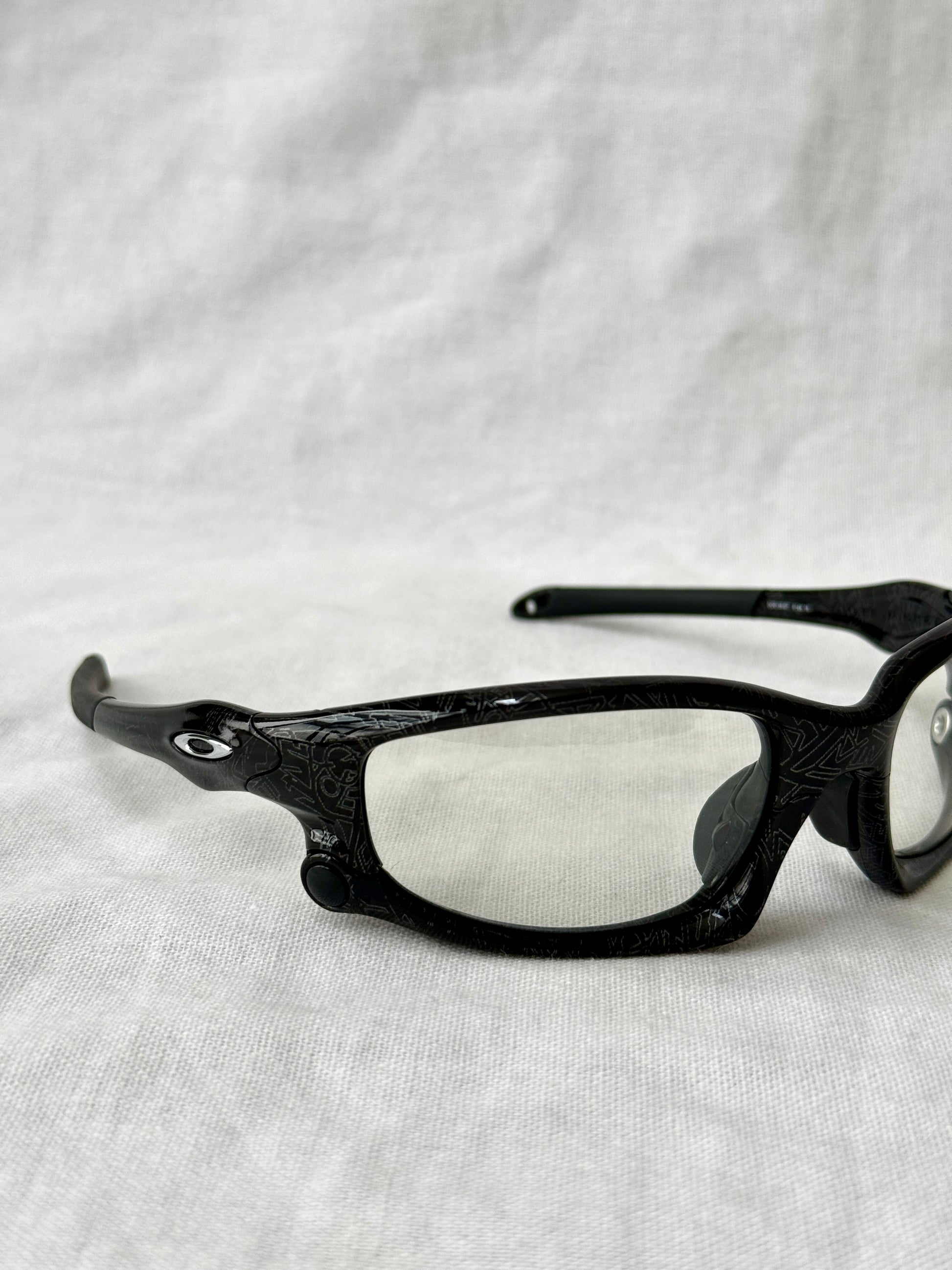Oakley Clear Lenses Split Jacket Ghost Text