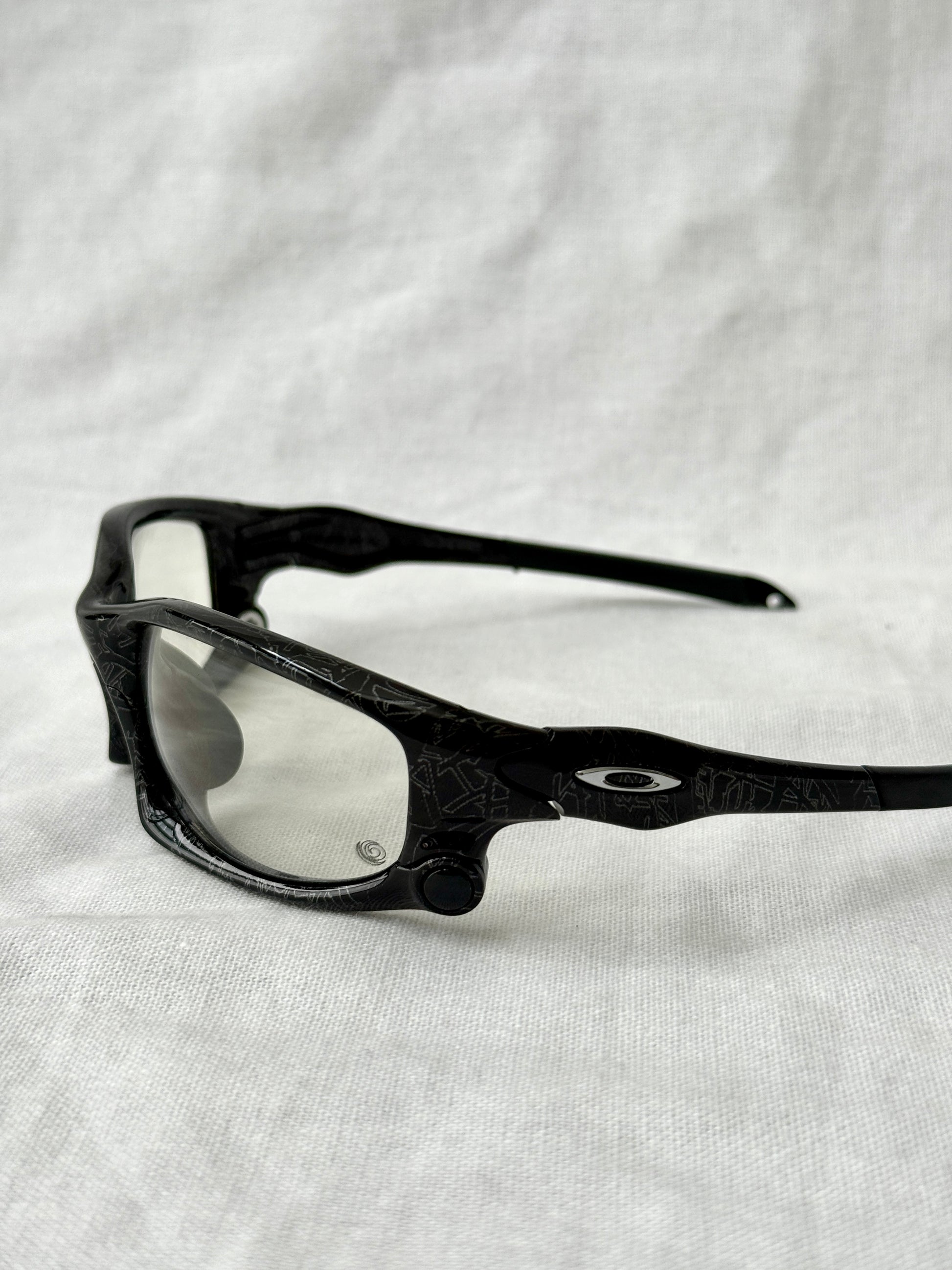 Oakley Clear Lenses Split Jacket Ghost Text