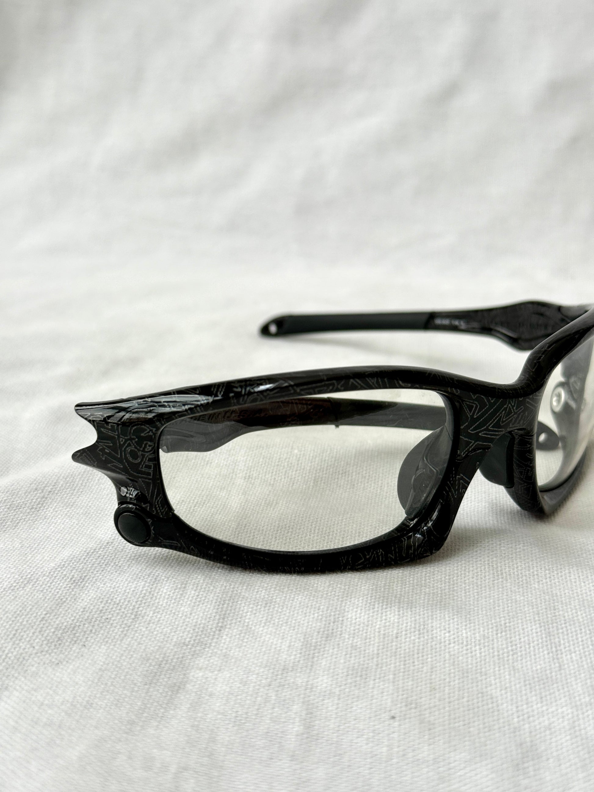 Oakley Clear Lenses Split Jacket Ghost Text