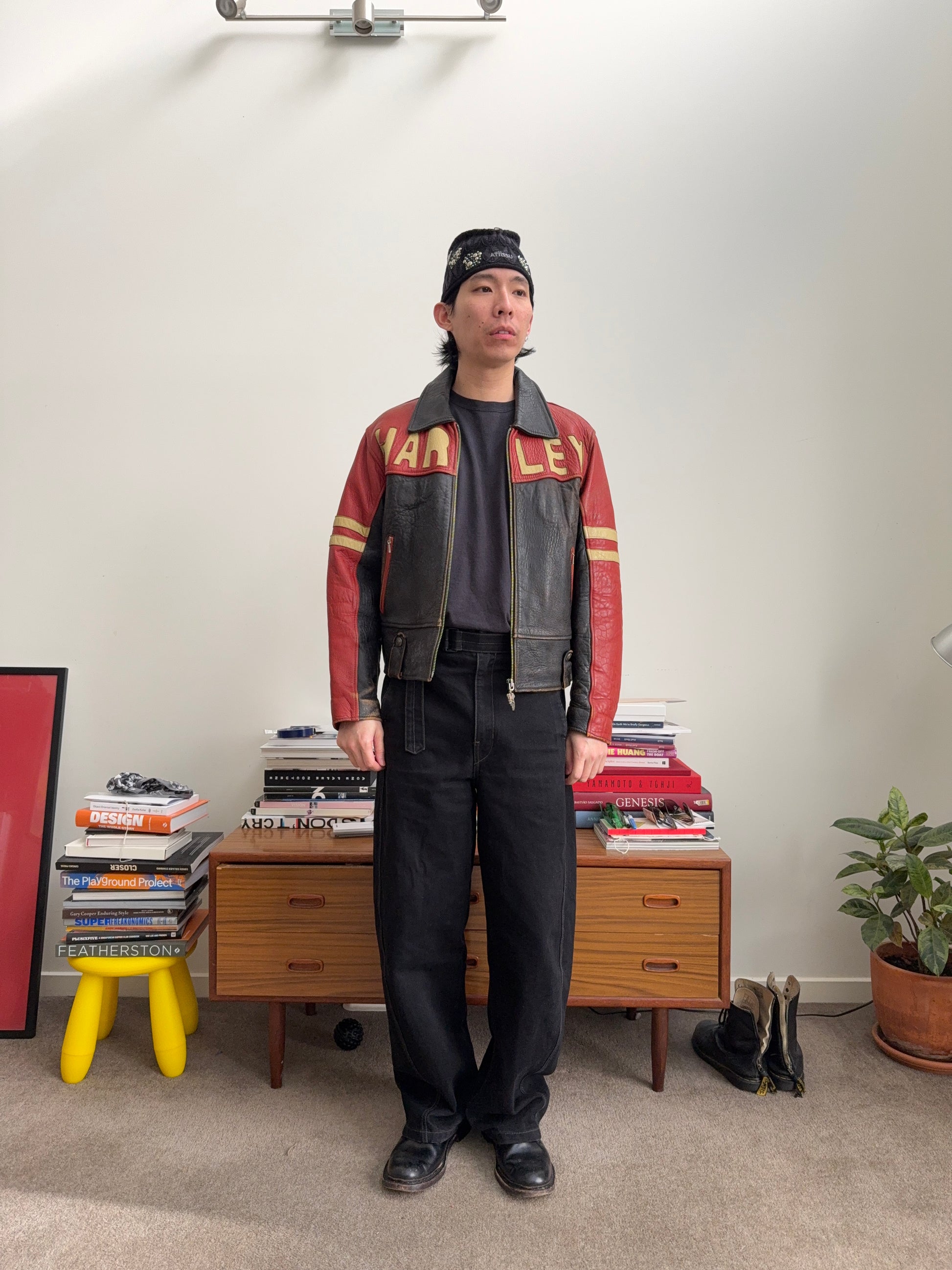 Vintage Harley Davidson Racing Leather Jacket