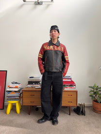 Vintage Harley Davidson Racing Leather Jacket