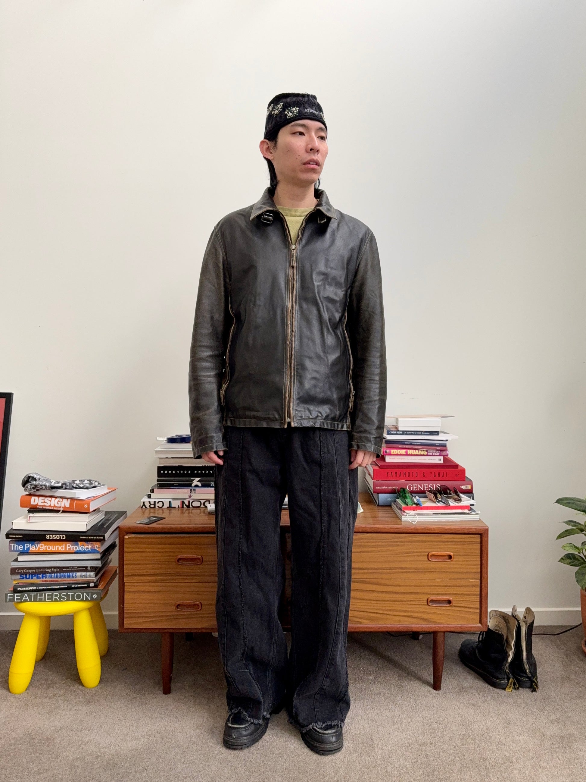 Armani Single Rider Leather Jacket