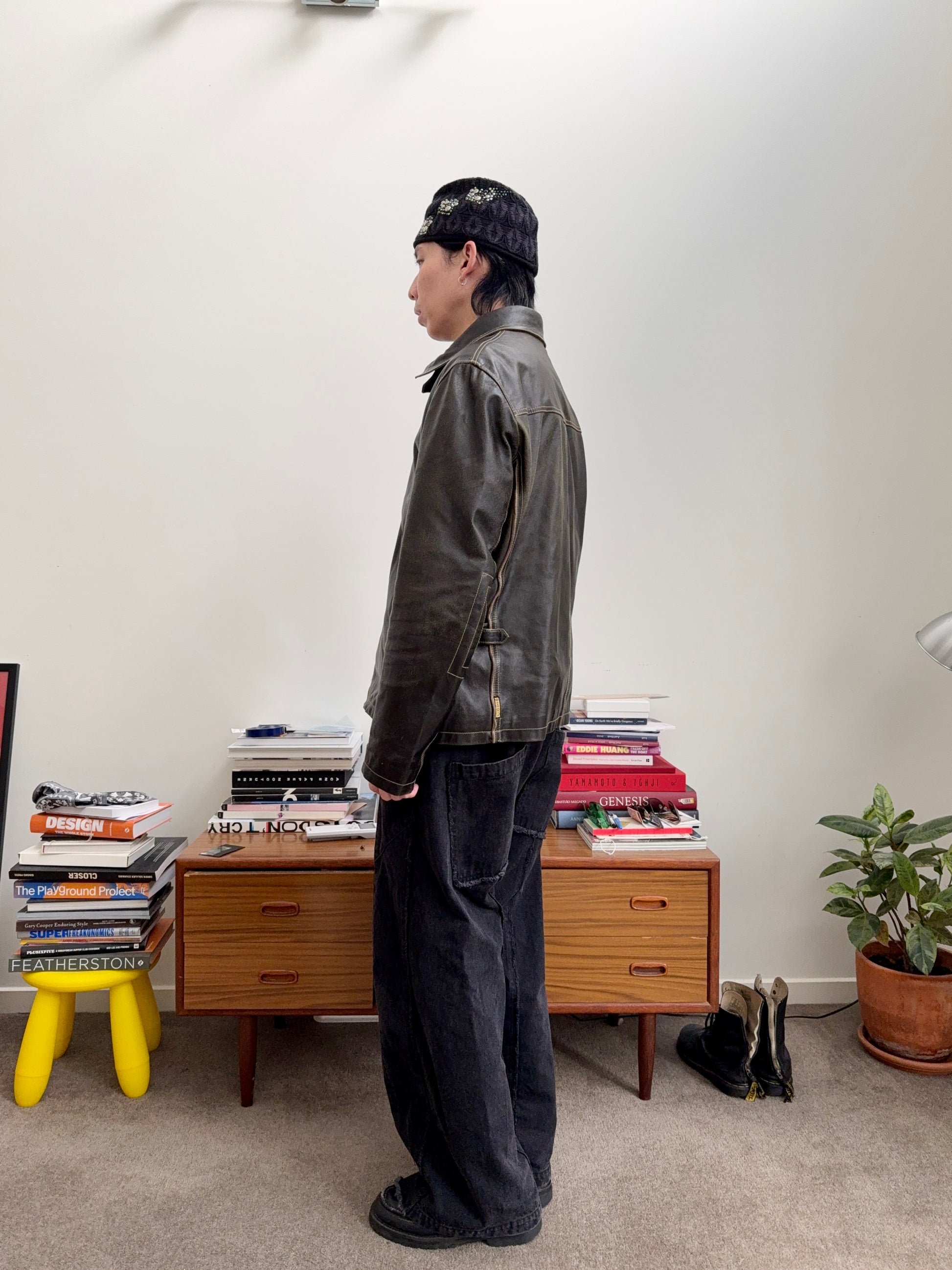 Armani Single Rider Leather Jacket
