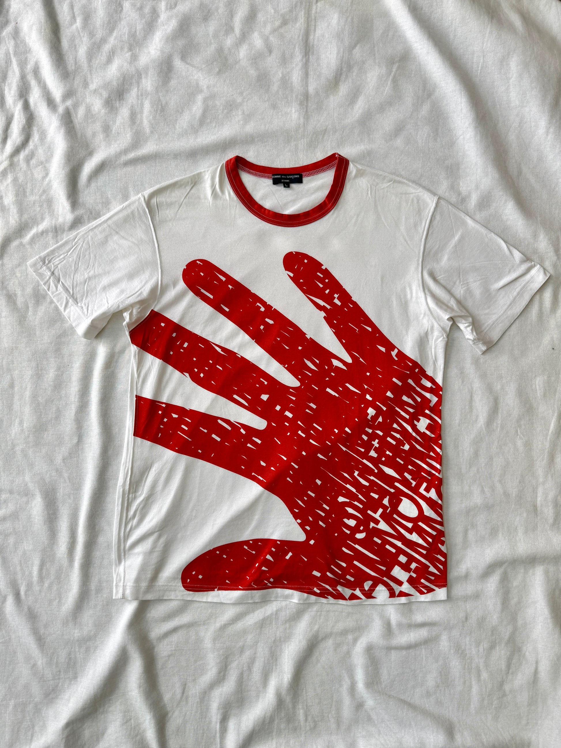 Comme des Garcons Homme Red Hand Ringer T-shirt