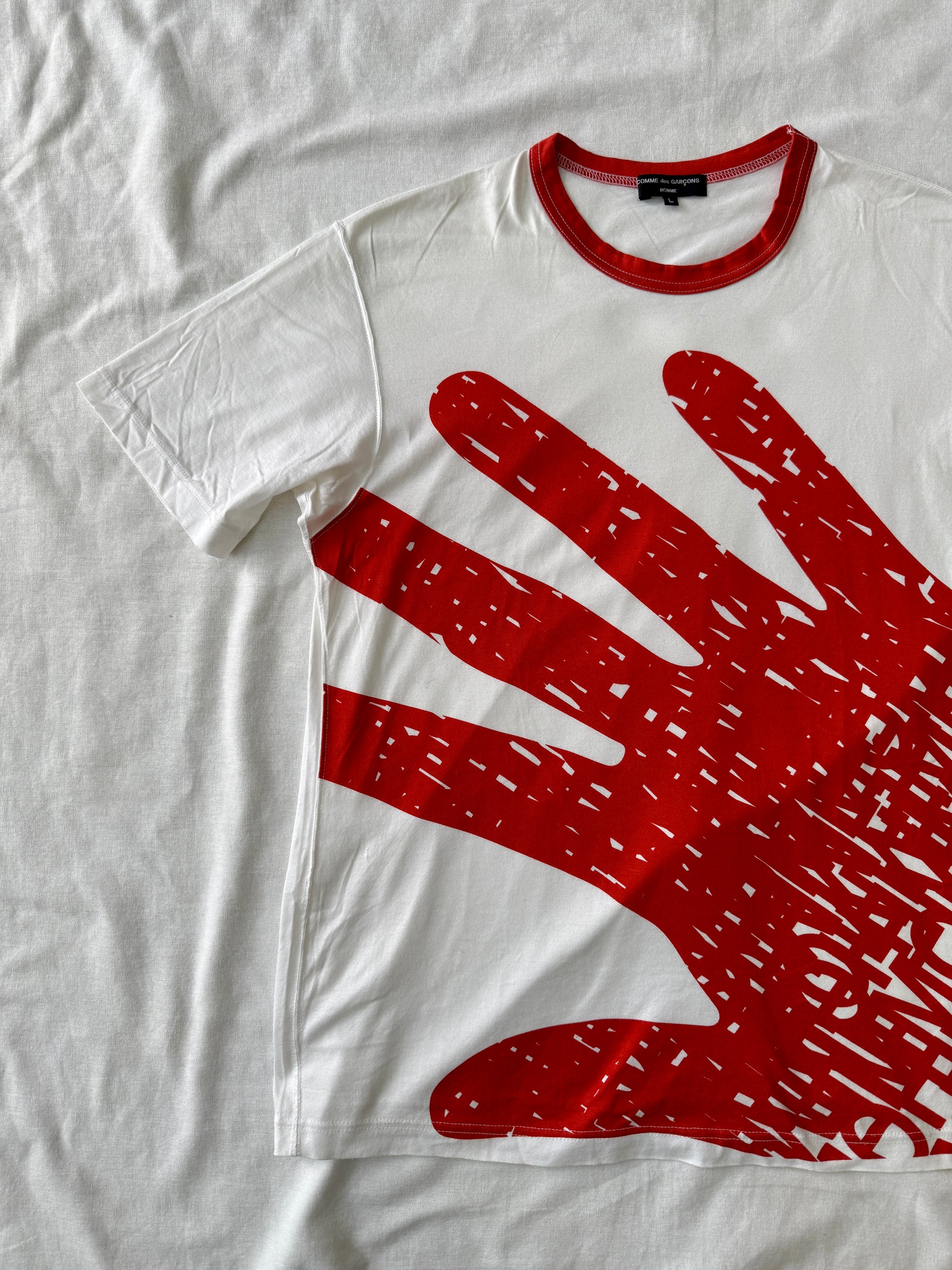 Comme des Garcons Homme Red Hand Ringer T-shirt
