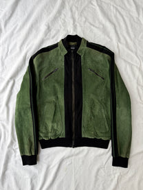 Emporio Armani Suede Leather Racing Jacket