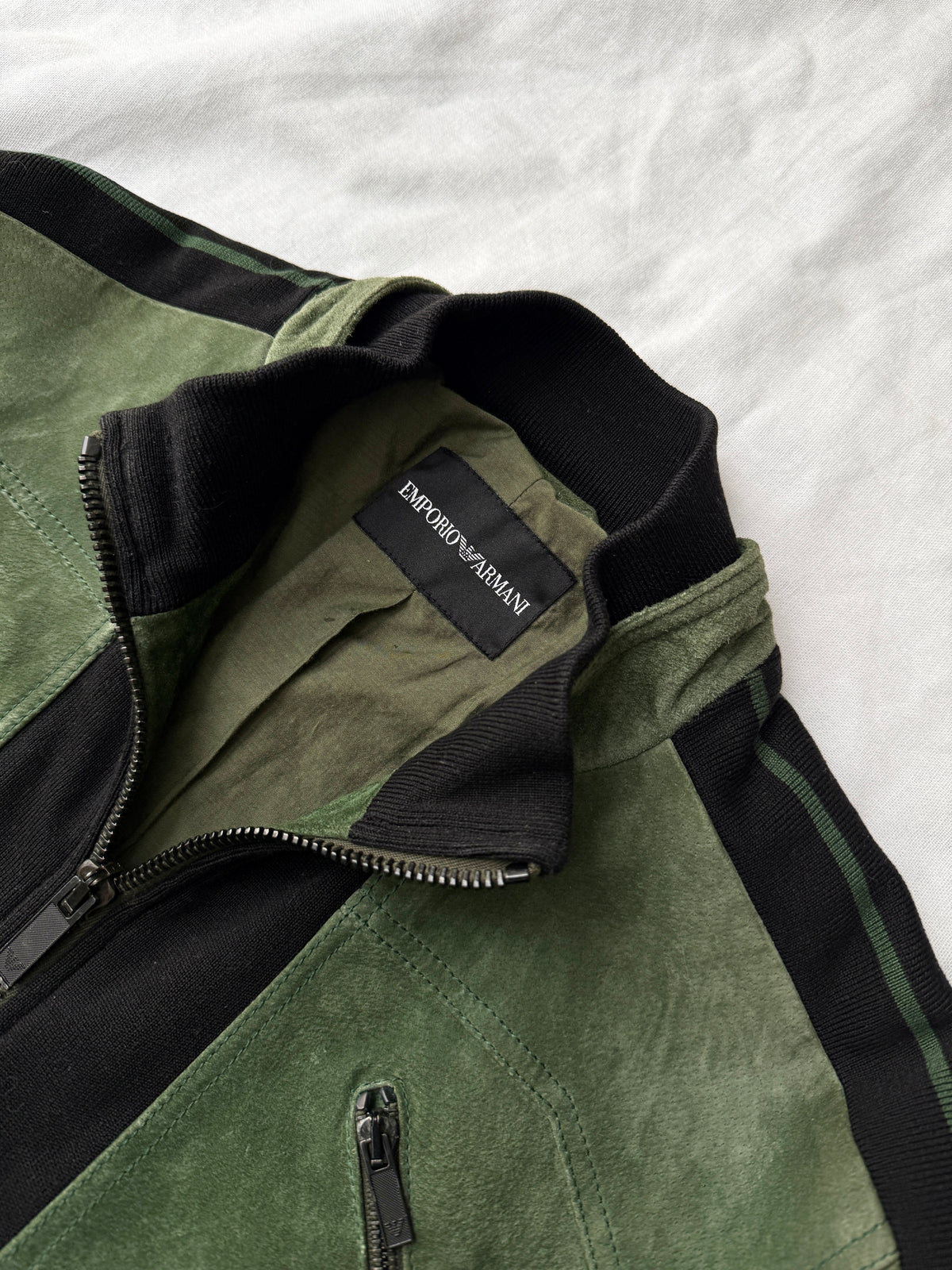 Emporio Armani Suede Leather Racing Jacket