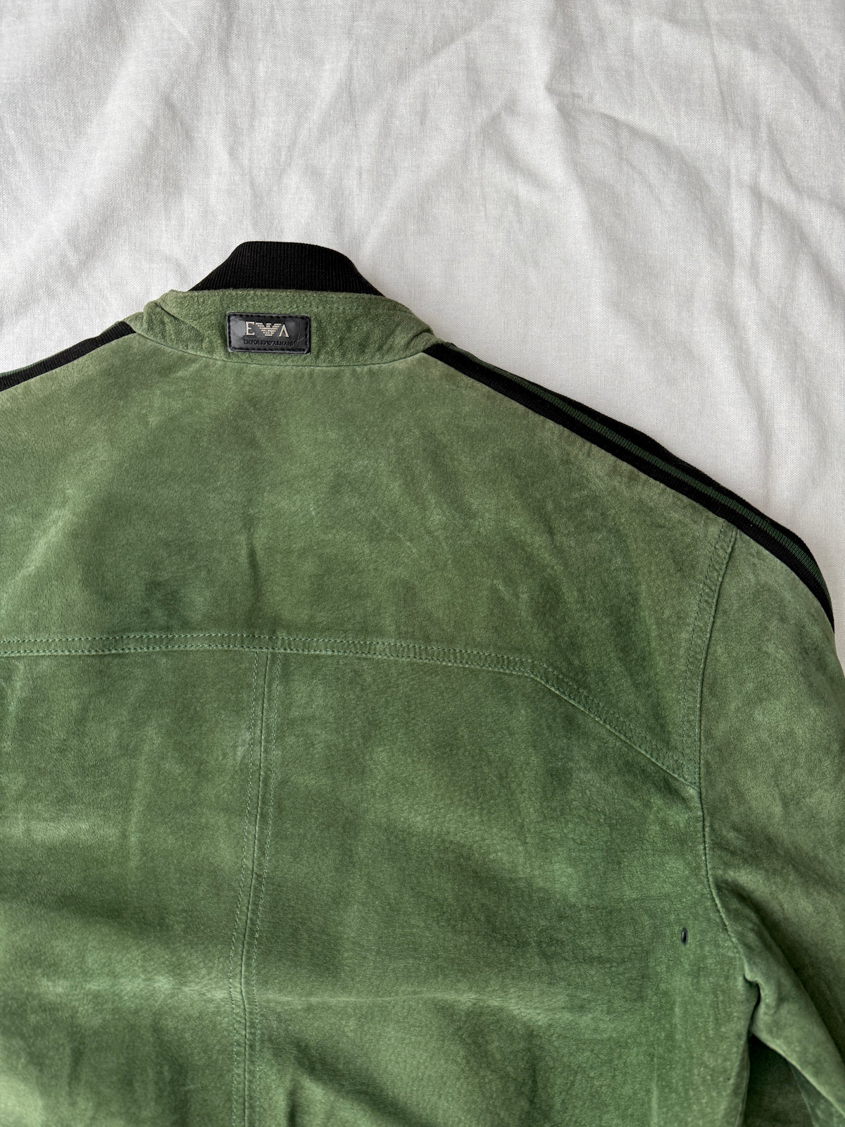 Emporio Armani Suede Leather Racing Jacket