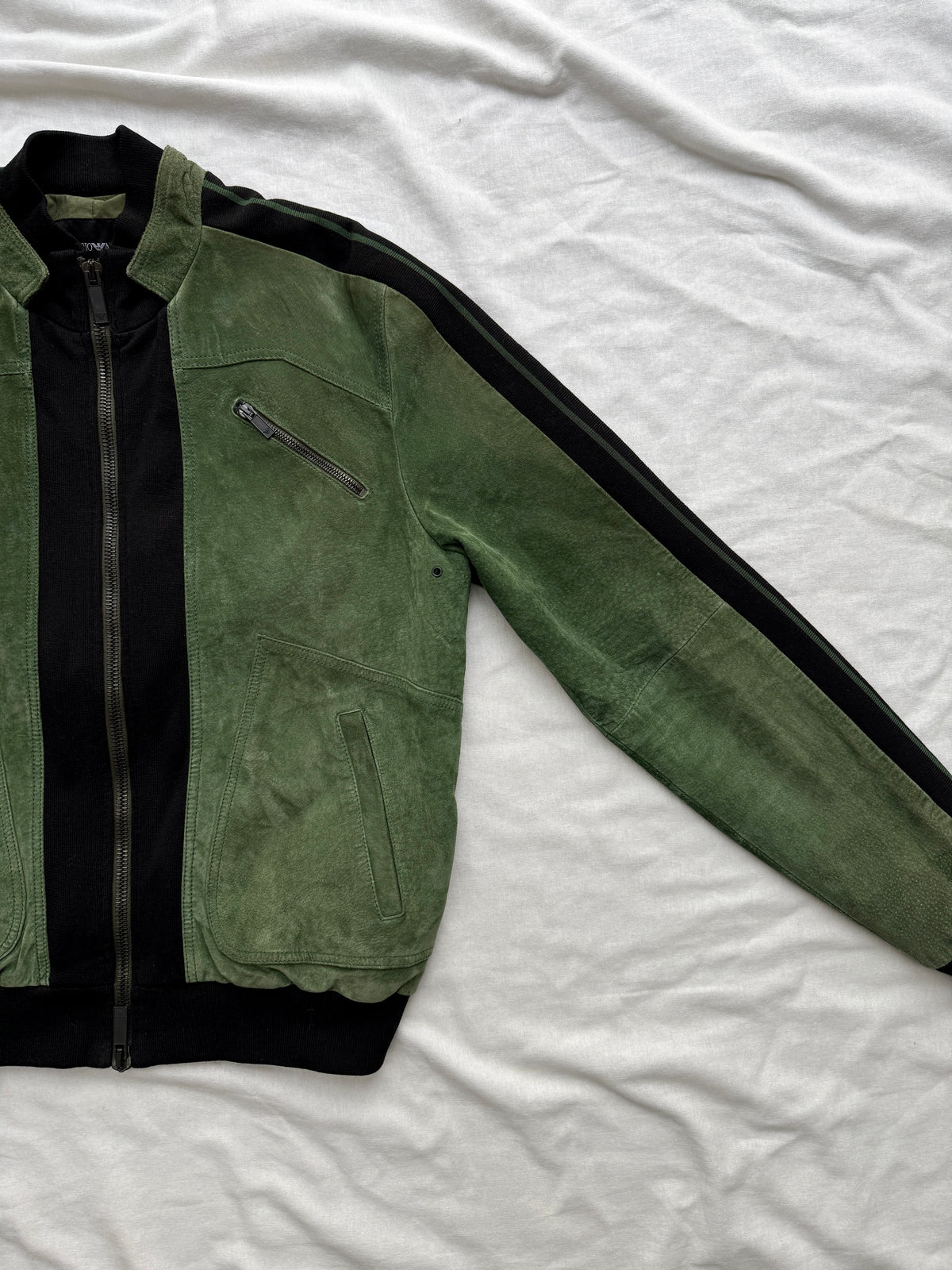 Emporio Armani Suede Leather Racing Jacket
