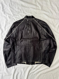 Hugo Boss Contrast Stitch Leather Jacket