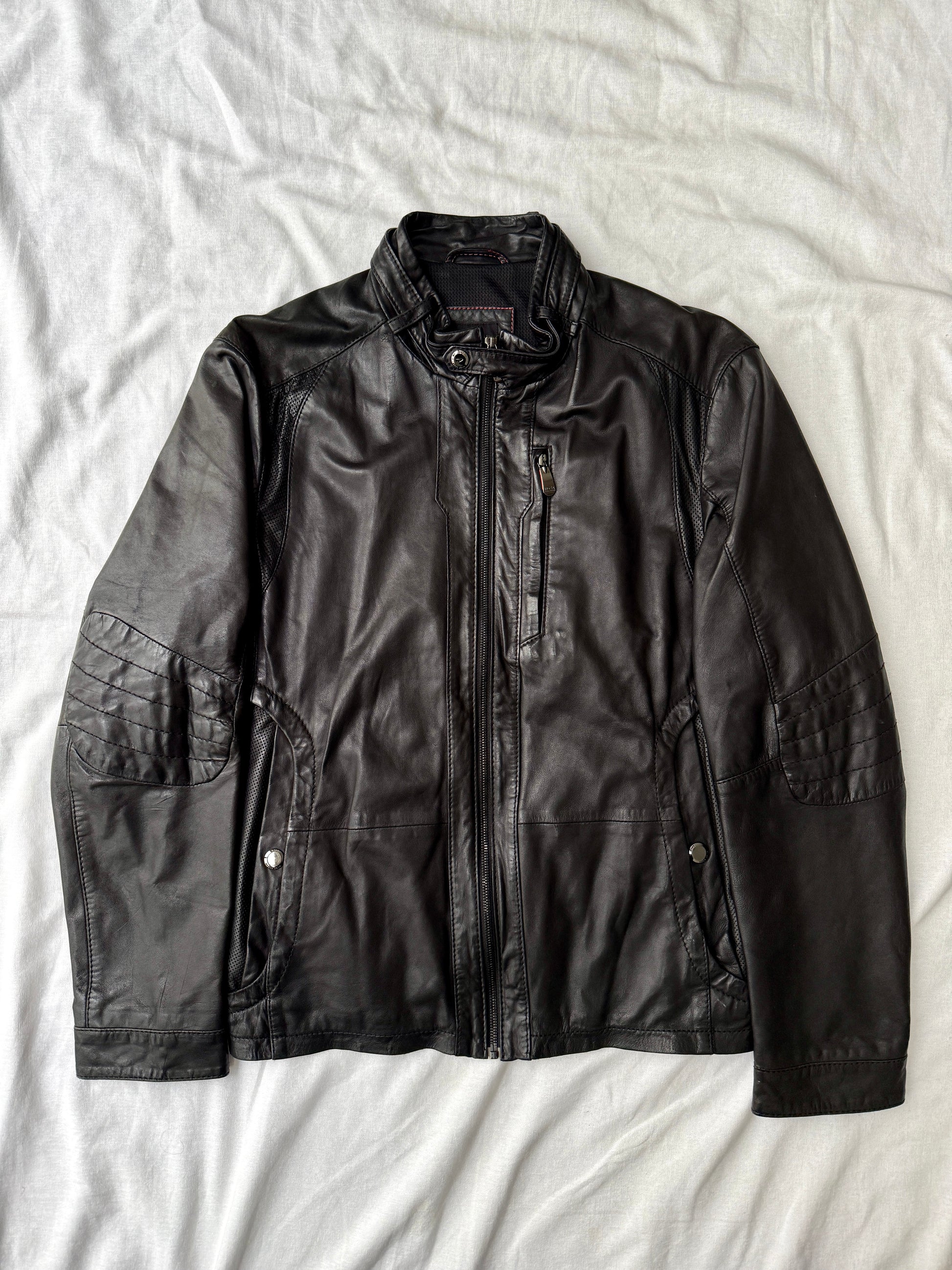 Hugo Boss Lamb's Leather Motorcycle Jacket