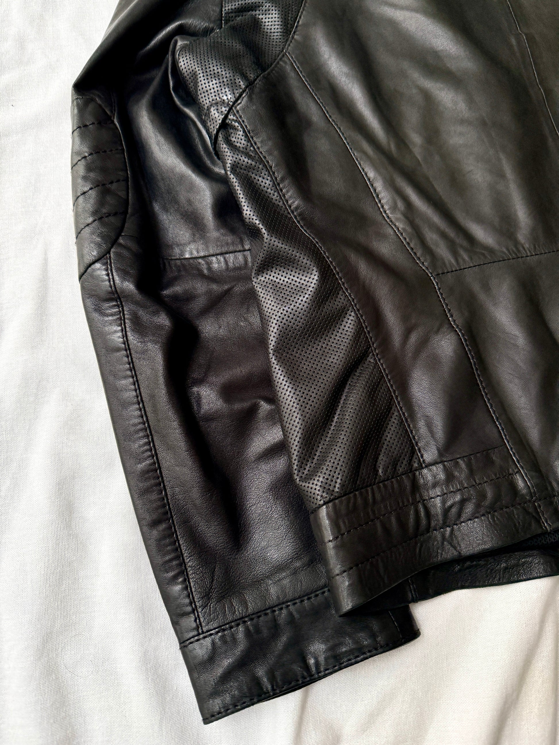 Hugo Boss Lamb's Leather Motorcycle Jacket
