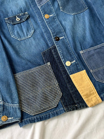 FDMTL Boro &amp; Sashiko Denim Chore Coat