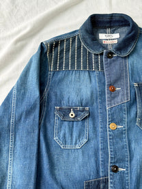 FDMTL Boro &amp; Sashiko Denim Chore Coat