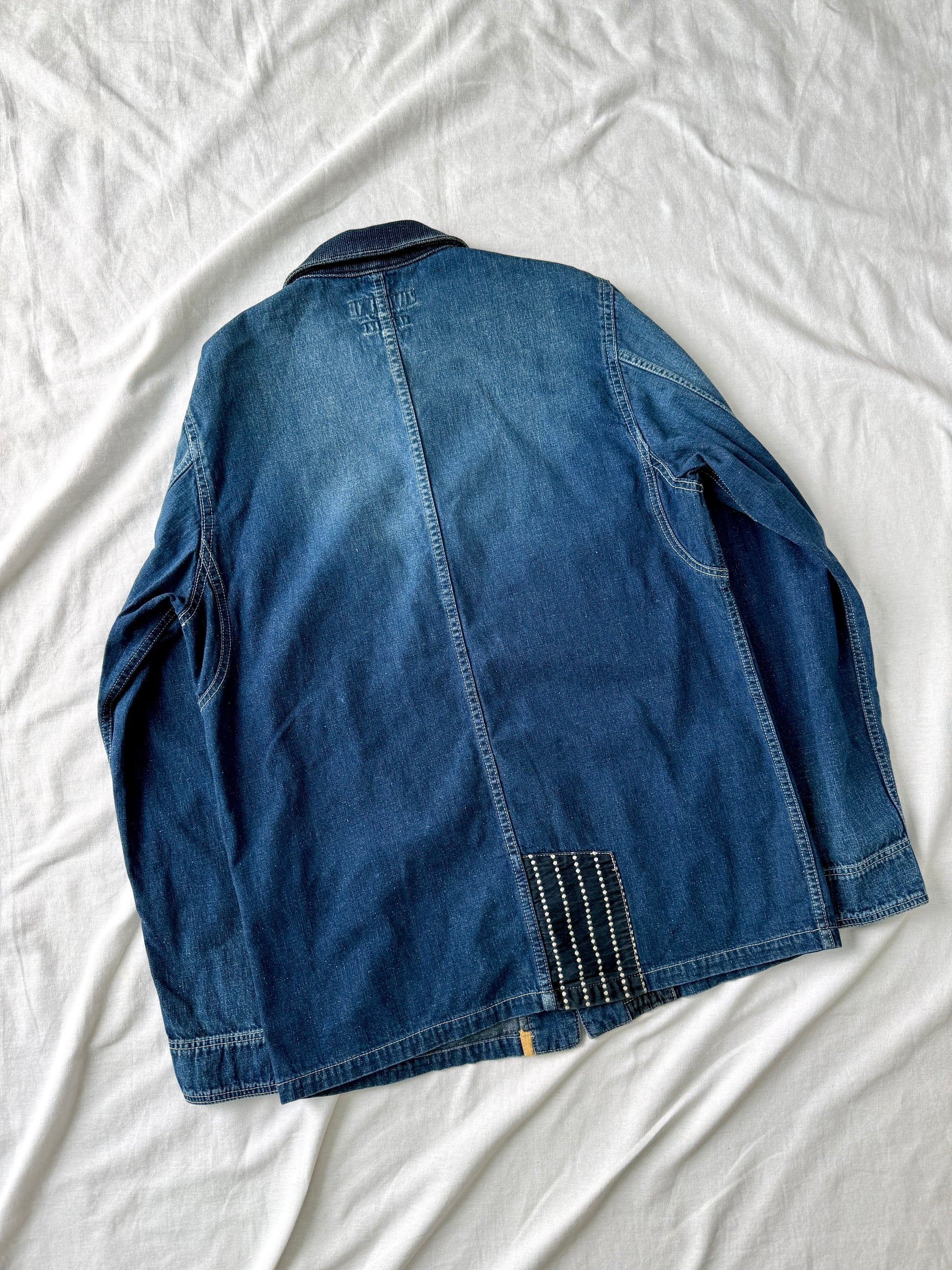 FDMTL Boro &amp; Sashiko Denim Chore Coat