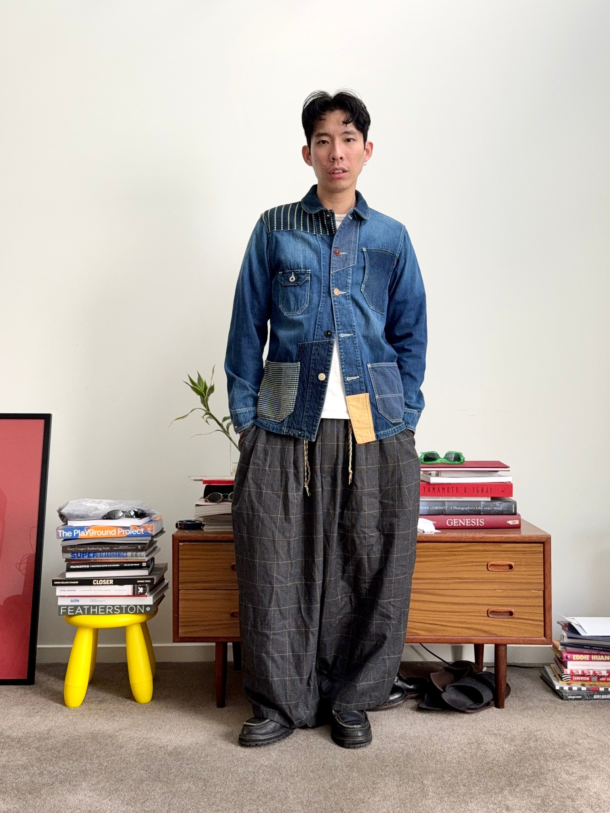 FDMTL Boro &amp; Sashiko Denim Chore Coat