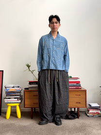 SEEALL Light Denim Patchwork Shirt