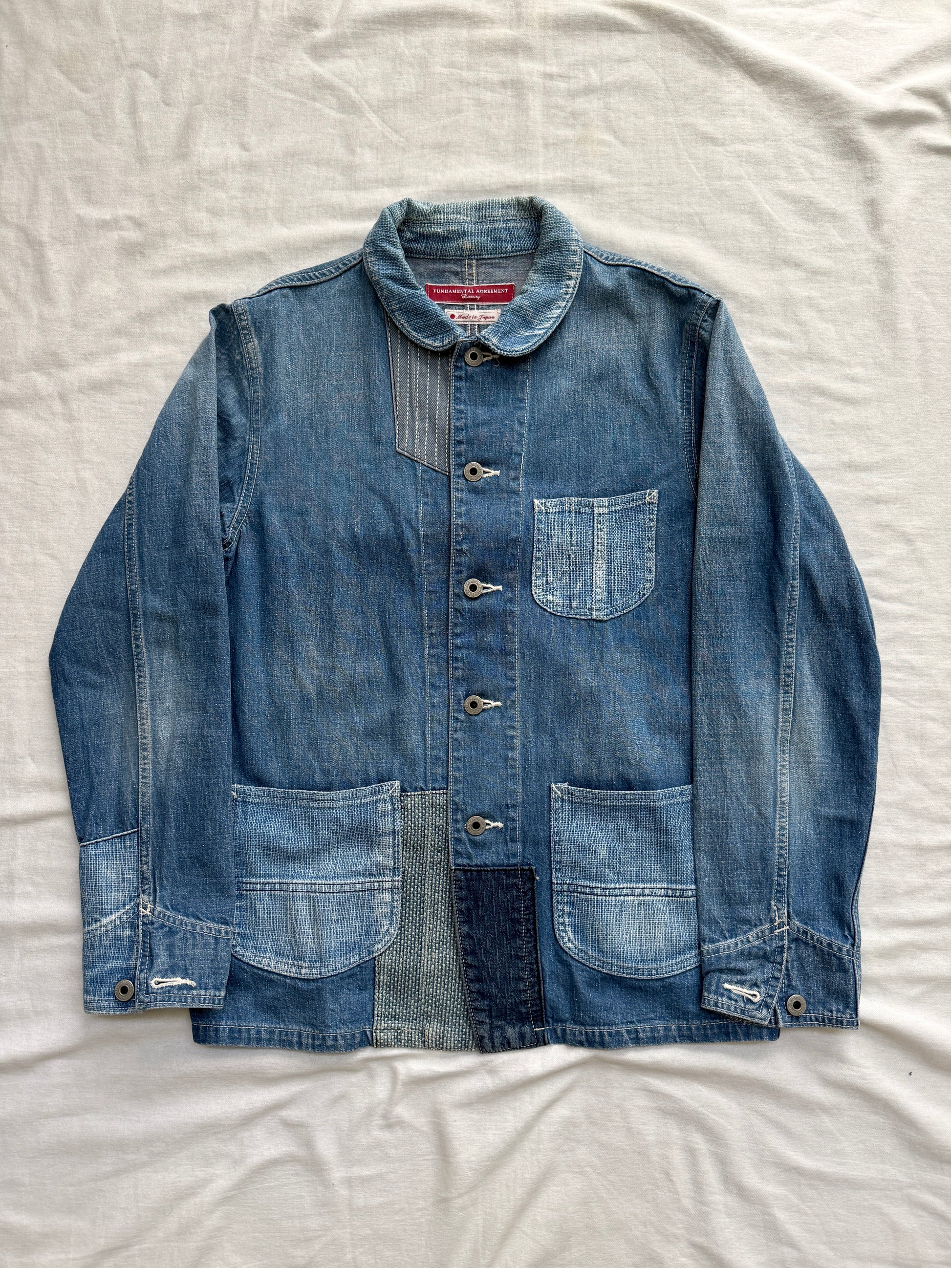 FDMTL Sashiko Faded Chore Coat