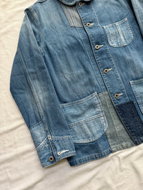 FDMTL Sashiko Faded Chore Coat