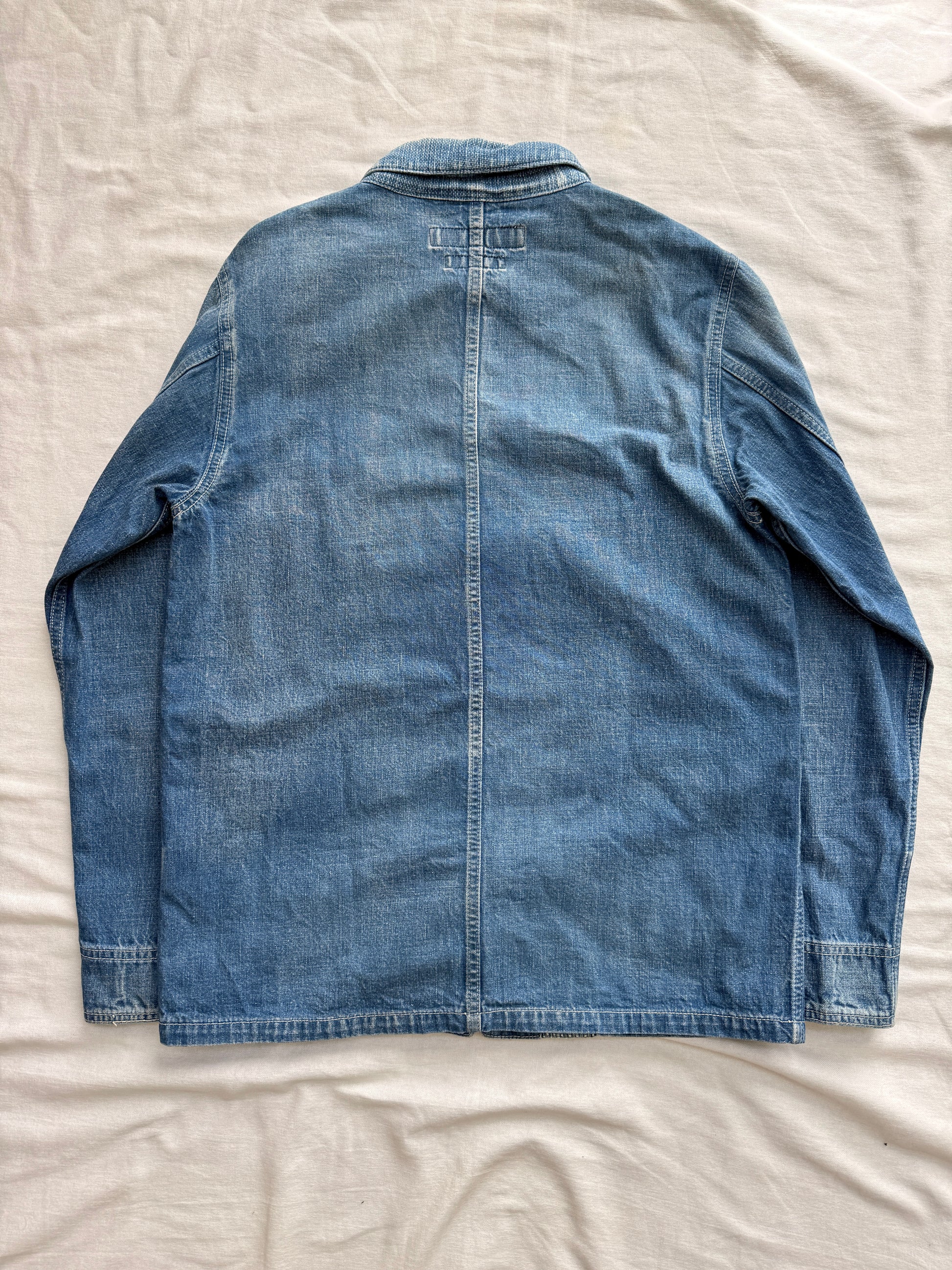 FDMTL Sashiko Faded Chore Coat