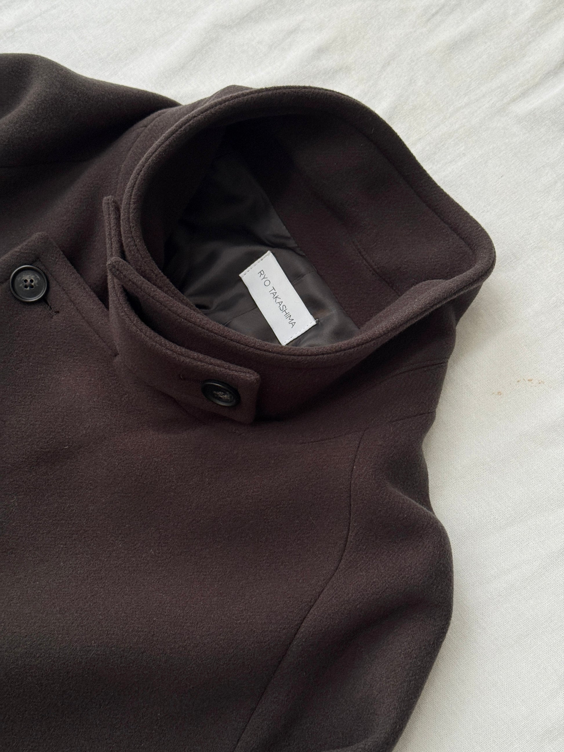 Ryo Takashima Double Breasted Wool Trench Coat