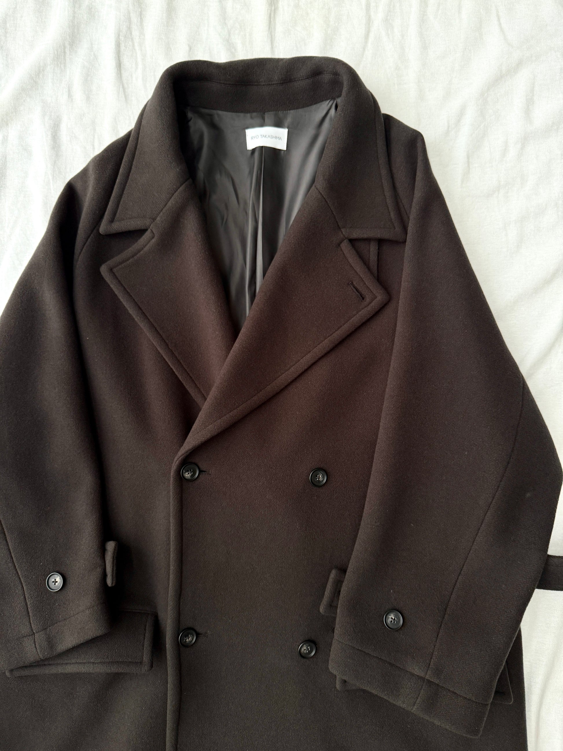 Ryo Takashima Double Breasted Wool Trench Coat