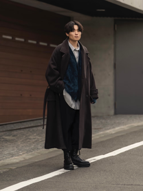 Ryo Takashima Double Breasted Wool Trench Coat