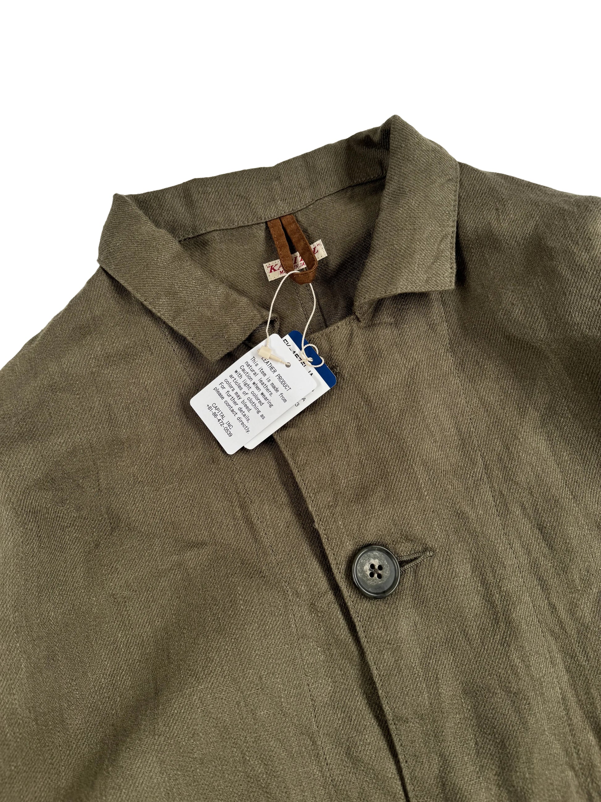 Kapital Ringoman Linen Chino Cloth x Garbadine Coverall Jacket