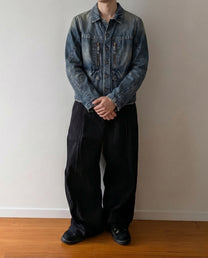 Marithé François Girbaud Washed Denim Trucker Jacket