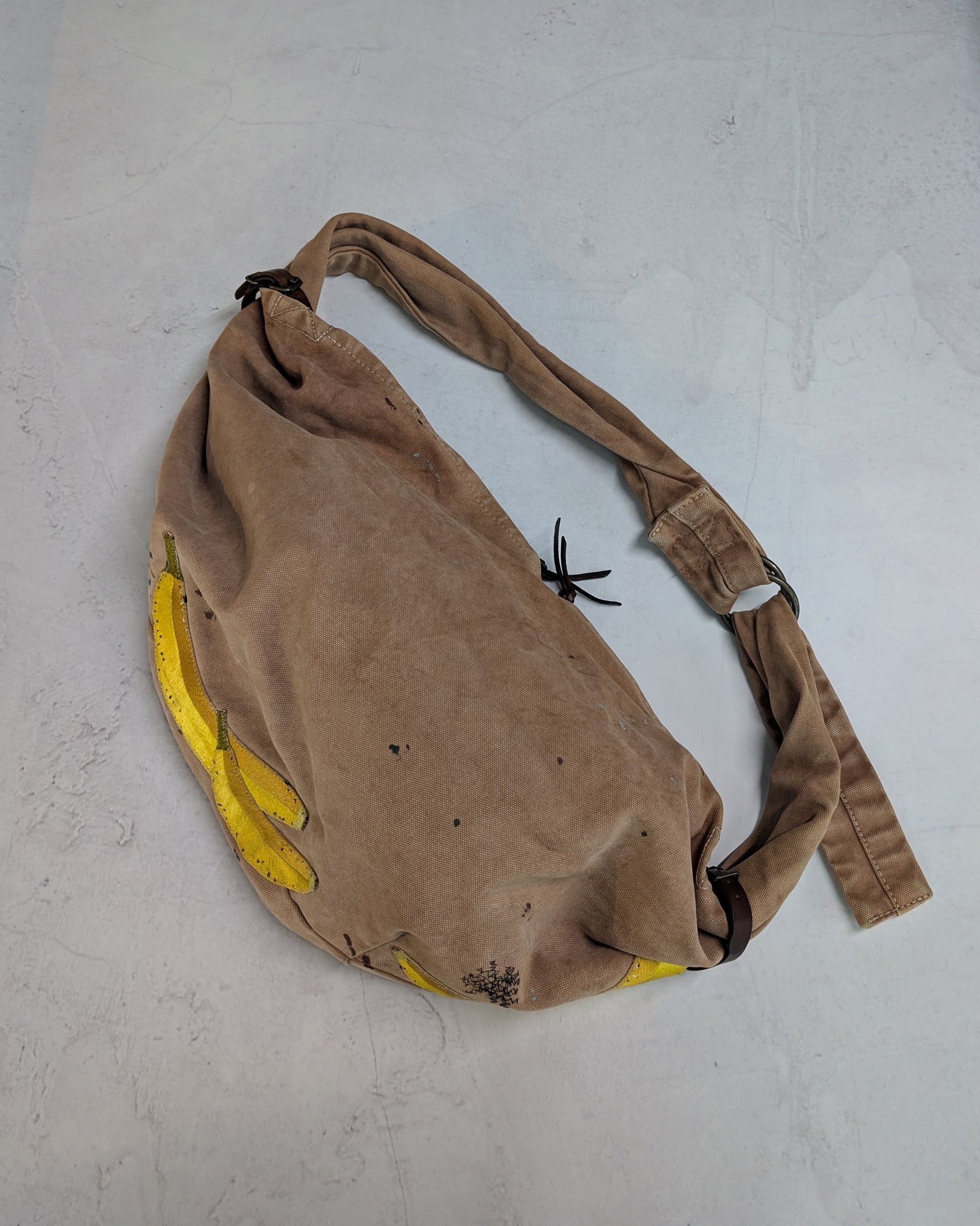 Kapital Kountry Canvas Banana Appliqué Snufkin Shoulder Bag