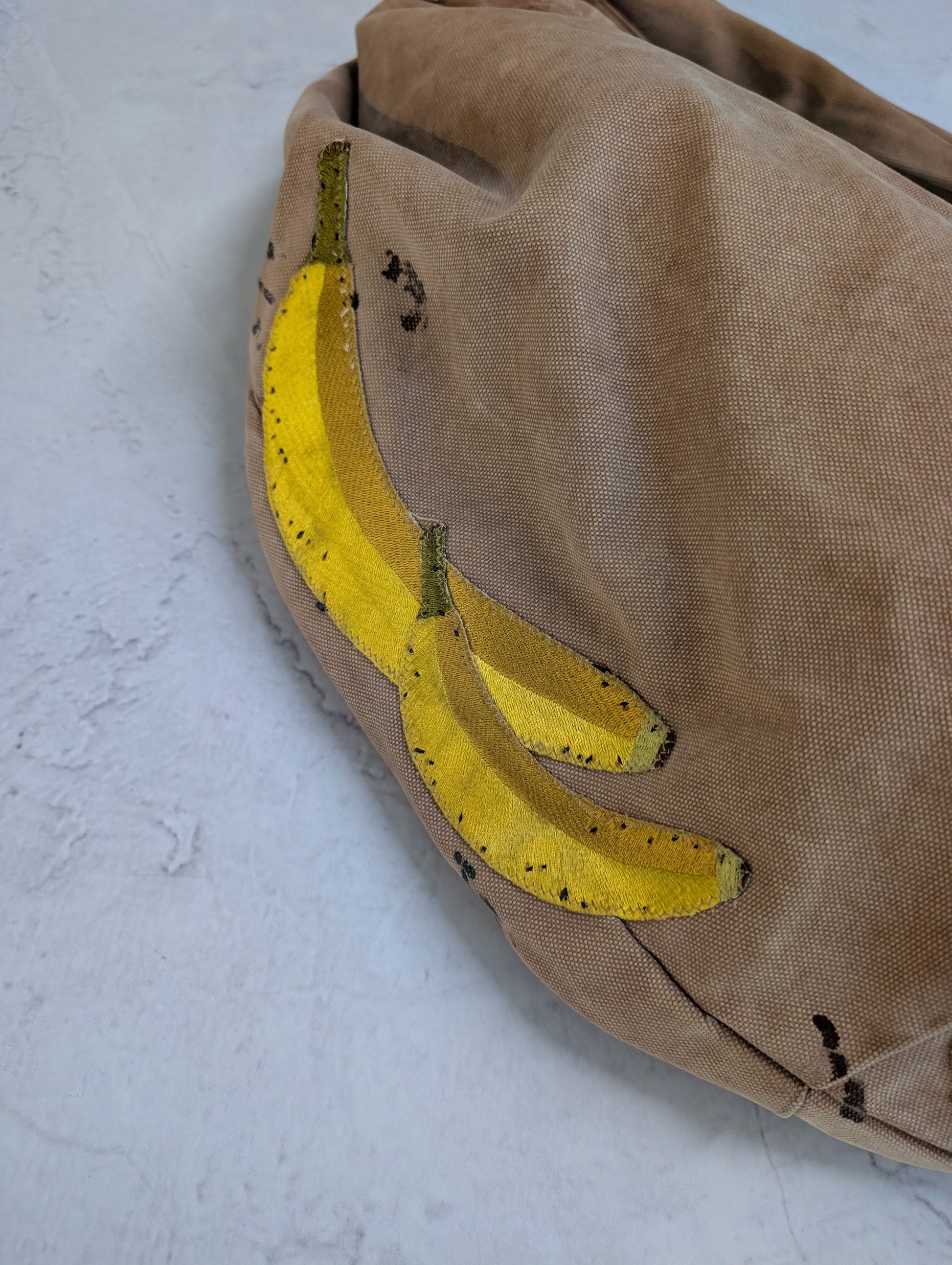 Kapital Kountry Canvas Banana Appliqué Snufkin Shoulder Bag