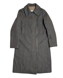 MM6 Maison Margiela Padded Wool Blend Asymmetric Overcoat