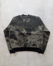 Adidas Y-3 CH1 Camouflage Mohair Blend Knit Sweater
