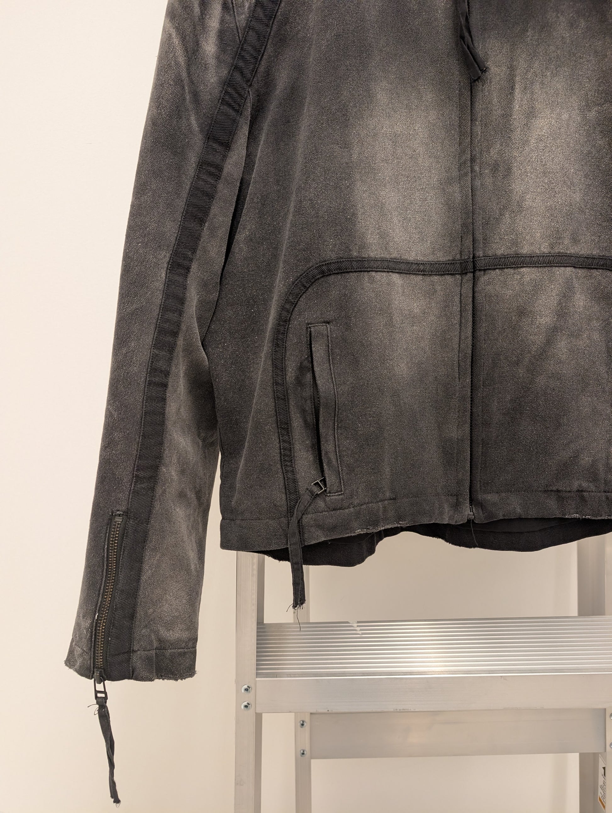 Troubled Waters Distressed Motorcycle Jacket