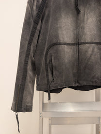 Troubled Waters Distressed Motorcycle Jacket