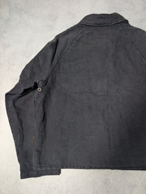 90's Armani Jeans Stone Washed Linen Blouson Jacket
