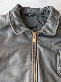 Vintage 1980s French Air Force Leather Pilot Jacket