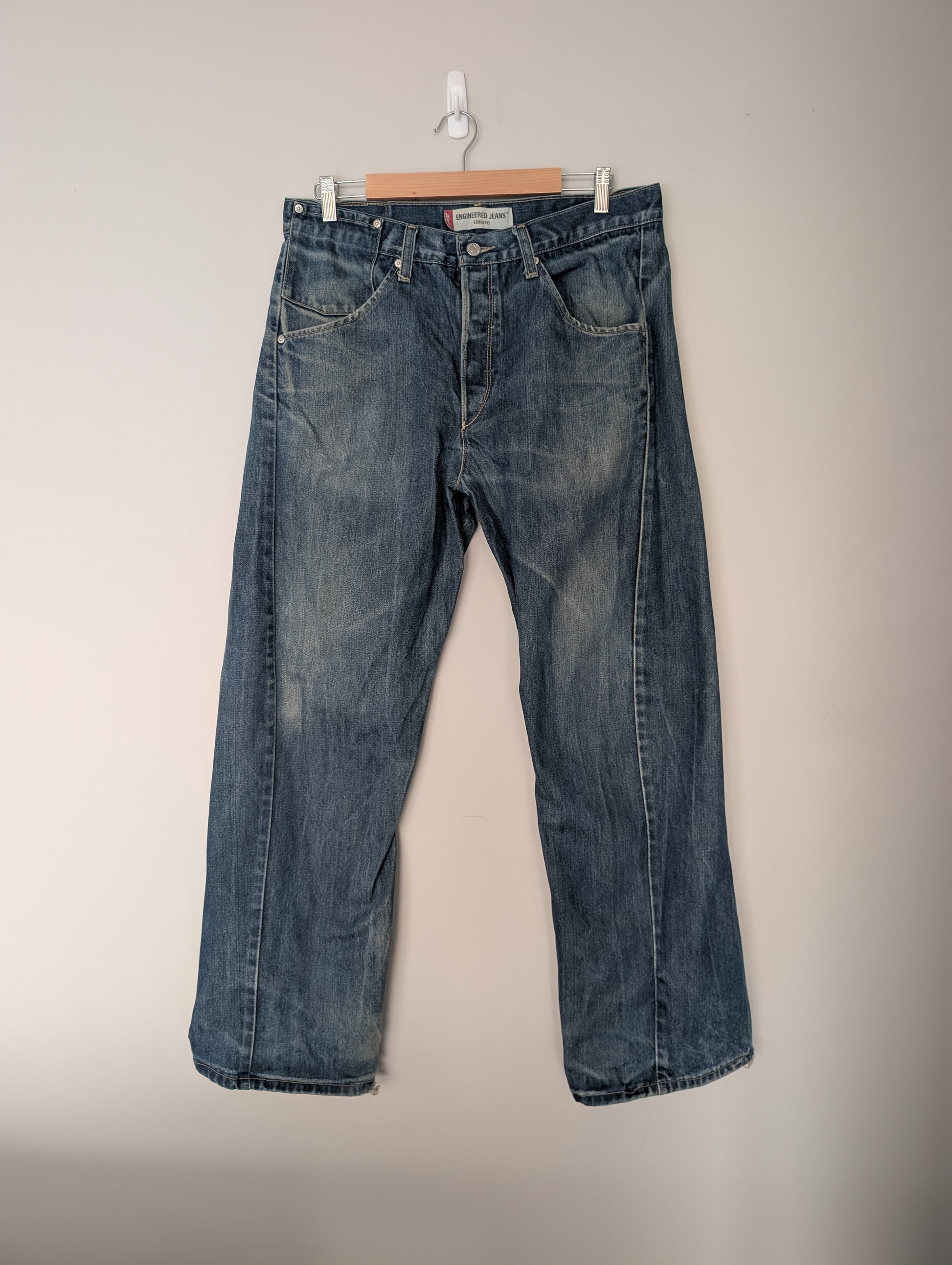 Vintage Levi's Engineered Jeans Loose Fit Twisted Seam Denim Pants