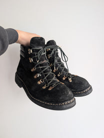 Guidi 19 Black Reverse Leather Hiking Boots