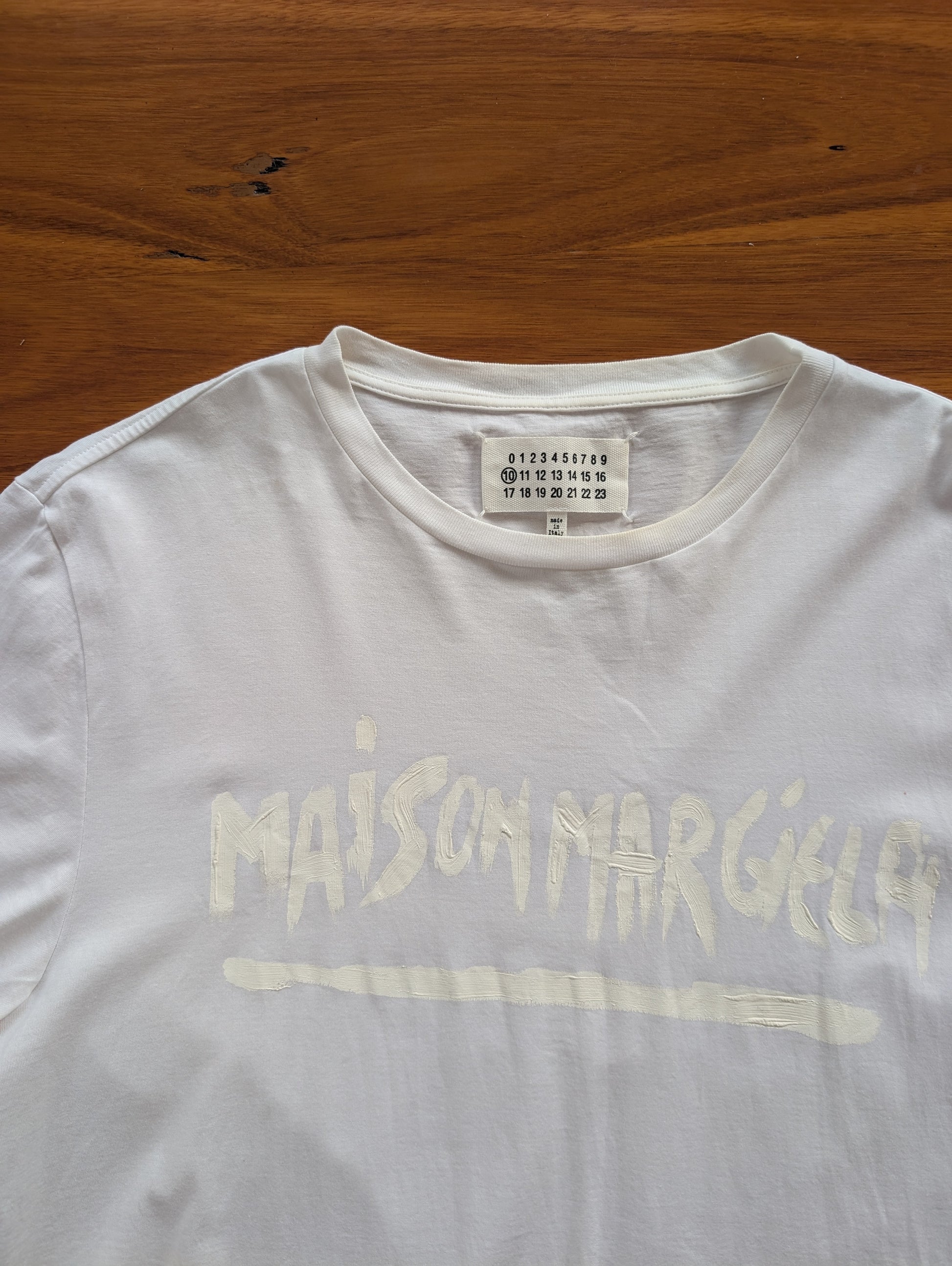 Margiela Paint Brushed Logo Tee SS2016