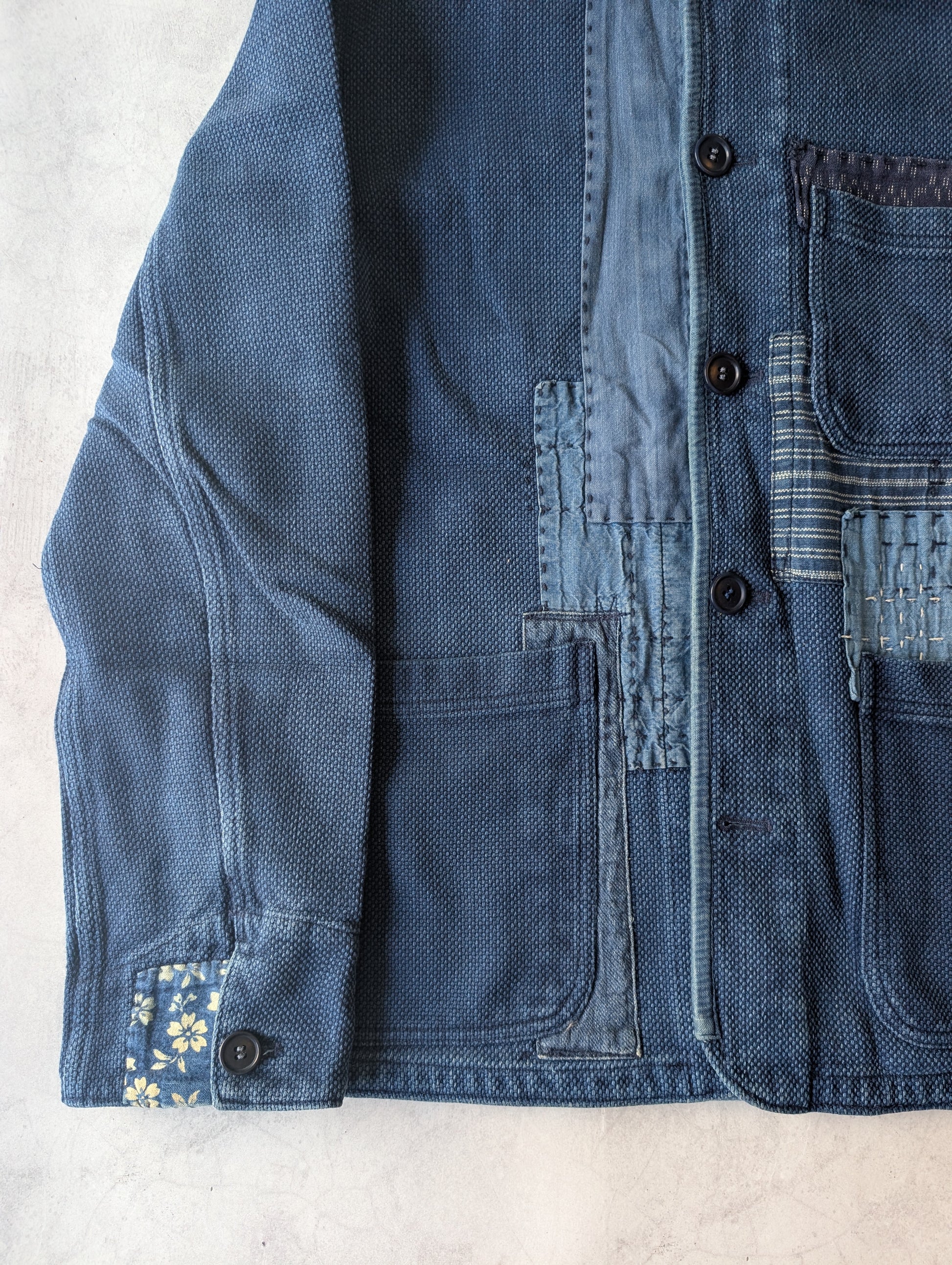 Blue Blue Japan Indigo Sashiko Patchwork Jacket