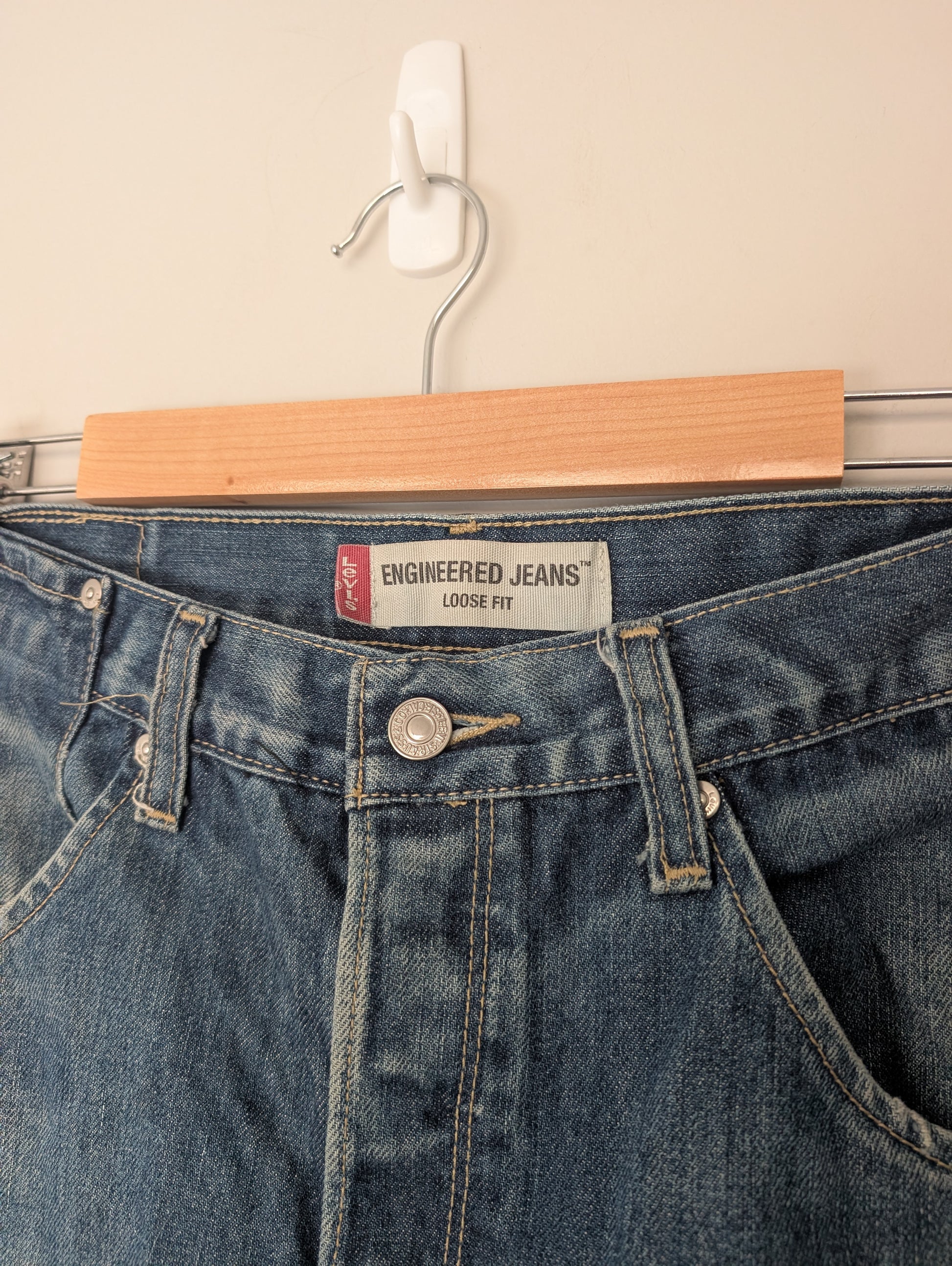 Vintage Levi's Engineered Jeans Loose Fit Twisted Seam Denim Pants
